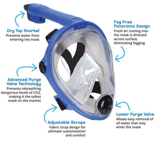 Vista Vue Junior - Kids Full Face Snorkeling Mask